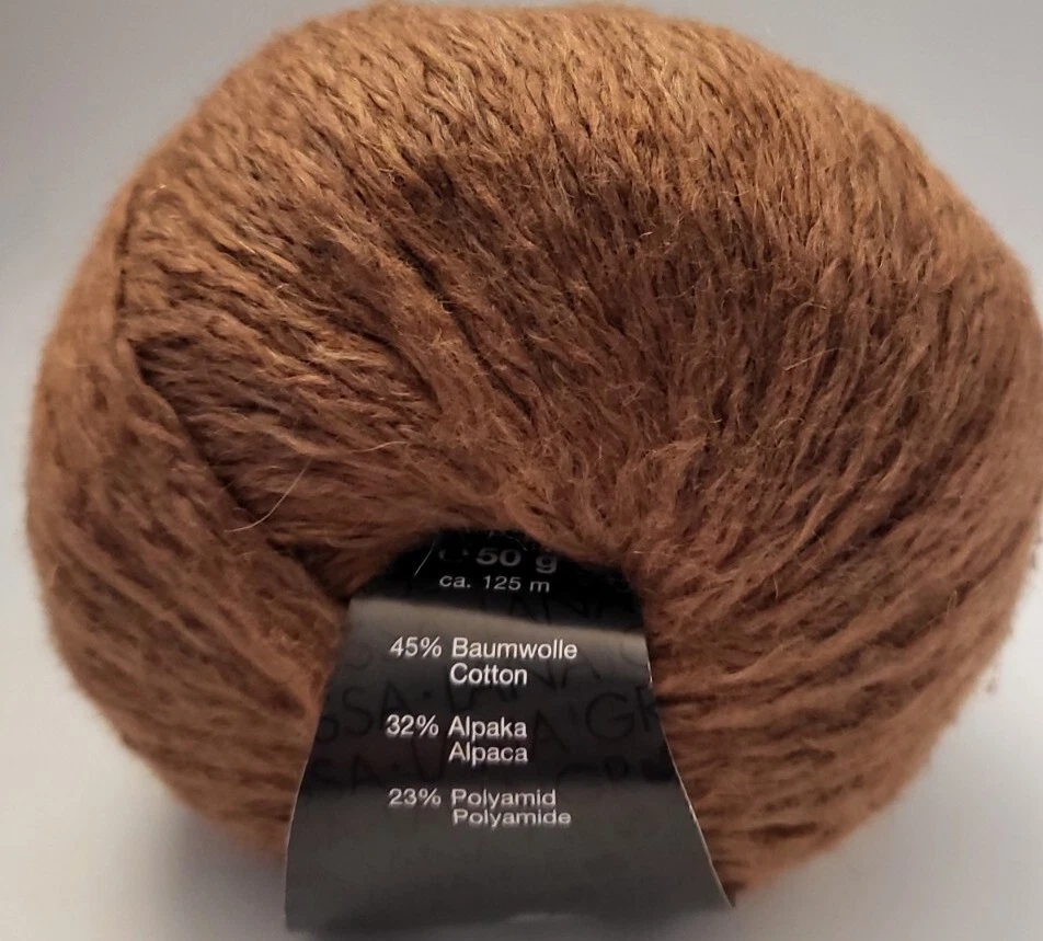 SKEIN/BALL OF LANA GROSSA BENESSERE YARN - COLOR #023 MEDIUM BROWN ALPACA BLEND - Image 2 of 3