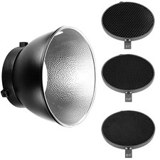 Neewer 6.6" Honeycomb Grid Set 10 30 50 Degree with 7"Reflector Diffuser