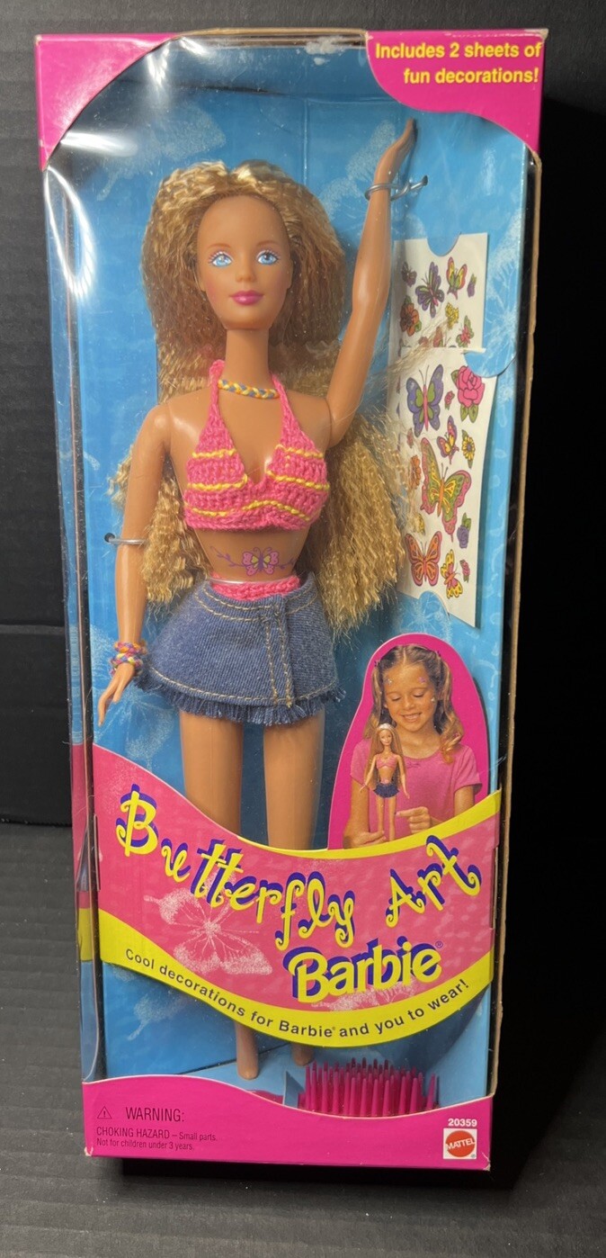 BARBIE BUTTERFLY ART DOLL 1998 Mattel #20359 NRFB