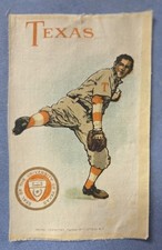 c1910s S22 Murad Cigarettes tobacco silk UNIVERSITY OF TEXAS Baseball Pitcher 