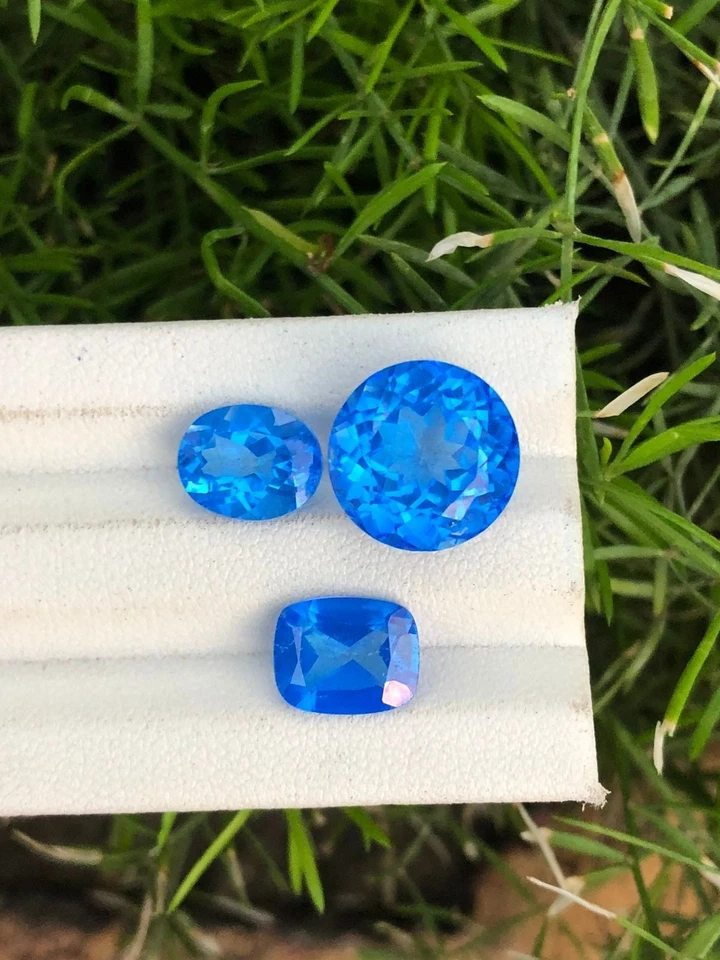 16.70 Cts Electric Blue Topaz 12x8 to 9x7x4mm From Afghanistan - Image 4 of 4