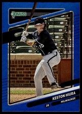 2021 Donruss #82a Keston Hiura Holo Blue : 