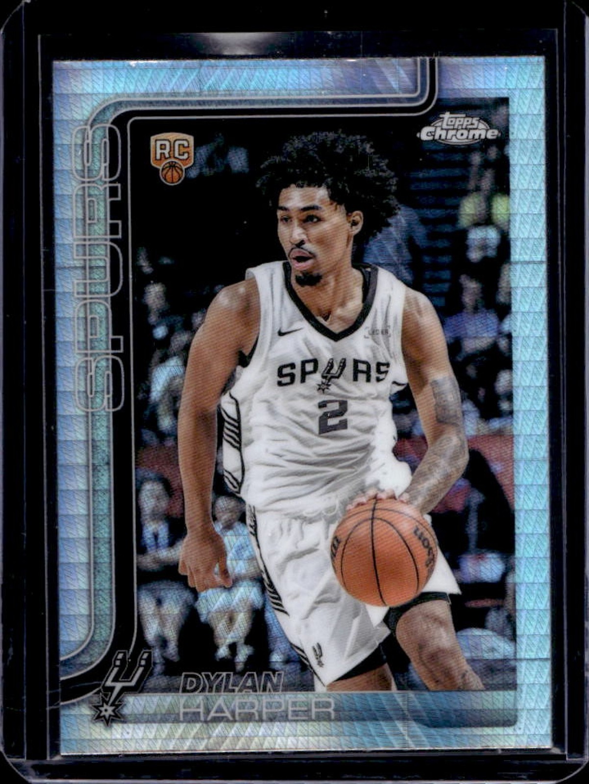 2025-26 Topps Chrome Dylan Harper RC Prism Refractor Rookie #252 Spurs