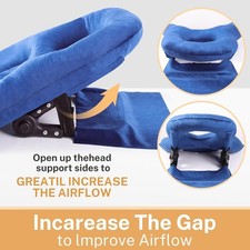 Face Down Desk Nap Pillow Prone Memory Foam Massage Ergonomic Salon Office Headr