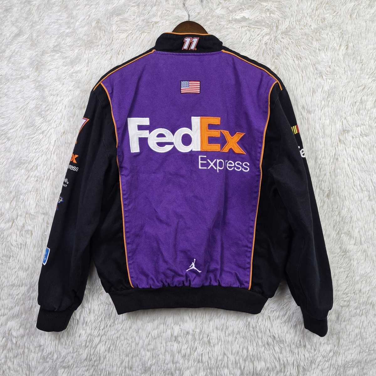 グ*ィ様 FedEx レーシングジャケット 黒紫オレンジ s-l1200.jpg