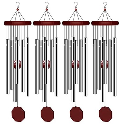 4 Pack Pgzsy Memorial Wind Chimes Outdoor Large Deep Tone, Outdoor Sympathy 