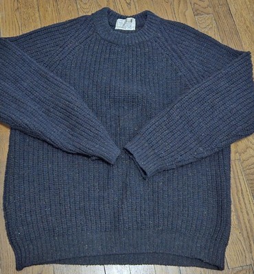 Handmade Scottish Wool Raglan-sleeve Brown Sweater. Large/ XL, Very Warm, Cozy!