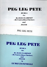 PEG LEG PETE Sheet Music for Bb BASS CLARINET / Bb Contra Bass CLARINET & PIANO