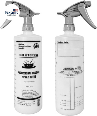 32Oz Dilution Spray Bottle with Printed Mixing Ratios   Chemical Resistant, Heav