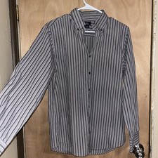 Dockers Classic Fit Blue Long Sleeve Button Up Shirt Men  s Sz wrinkle free