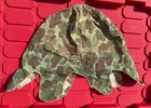 Vtg WWII USMC US Marine Corps Military Helmet Cover WW2 Frog Skin Camo M1