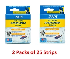 API Ammonia test strips 25ea (x2) 0-6ppm For Freshwater/Saltwater Easy & Fast