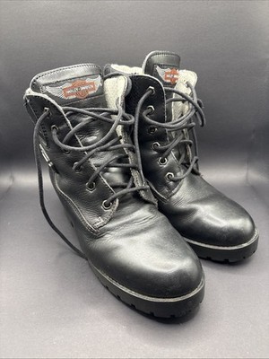 Vintage 1998 Harley Davidson Boots MADE IN SPAIN Quilted Leather Women's 7.5