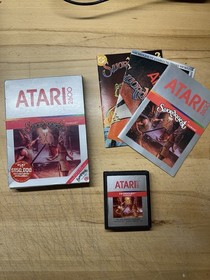 Swordquest: Fireworld & Earthworld Atari 2600 Complete In Box w/ Manual Poster
