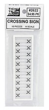 Tichy-Train Crossing Sign 18 - N Scale Model Railroad Roadway Sign - 2622