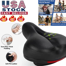 For Bike Extra Wide Big Bum Bike Saddle Seat Bicycle Gel Pad Soft Comfort US