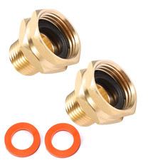 Adaptador manguera jardin 3 4 hembra a 1 2 macho NPT laton conector 2 piezas GHT