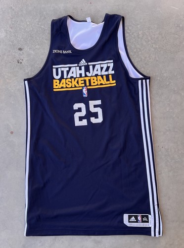 Utah Jazz Jersey Size 3XL Al Jefferson Practice Used NBA Adidas Reversible Game