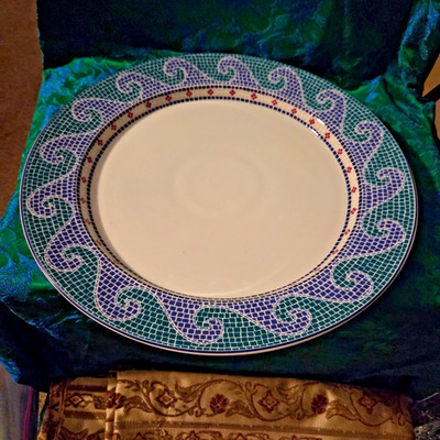 Dansk Mosaic Wave 13'' Round Serving Platter Beautiful ! 1993 - 1996