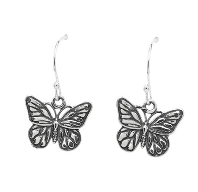 Sterling Silber Schmetterling Ohrhänger Minimalistisch Natur Schmuck