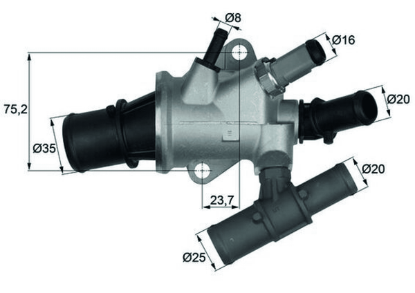 Thermostat KüHlmittel FüR Fiat Doblo GroßRaumlimousine Kasten/GroßRaumlimousine-image