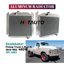 Mt For 1949-1952 Studebaker Pickup Truck 4.0l 2.8l 4row 4952 Aluminum Radiator