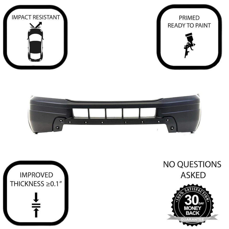Front Bumper Cover for 2003 2004 2005 Honda Pilot EX LX 03 04 05 Primed - Image 3 of 4