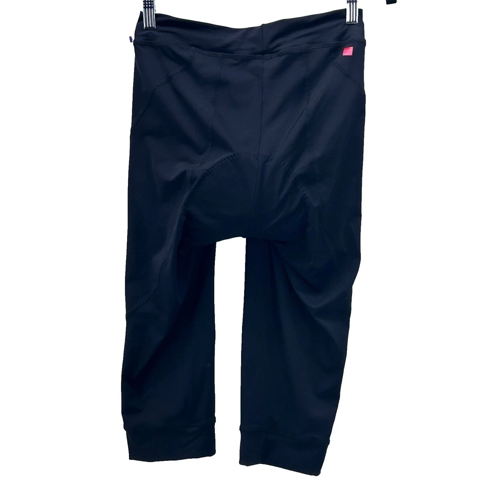 Bermuda de ciclismo feminina Terry Precission grande capri bicicleta acolchoada triatleta - Imagem 2 de 4