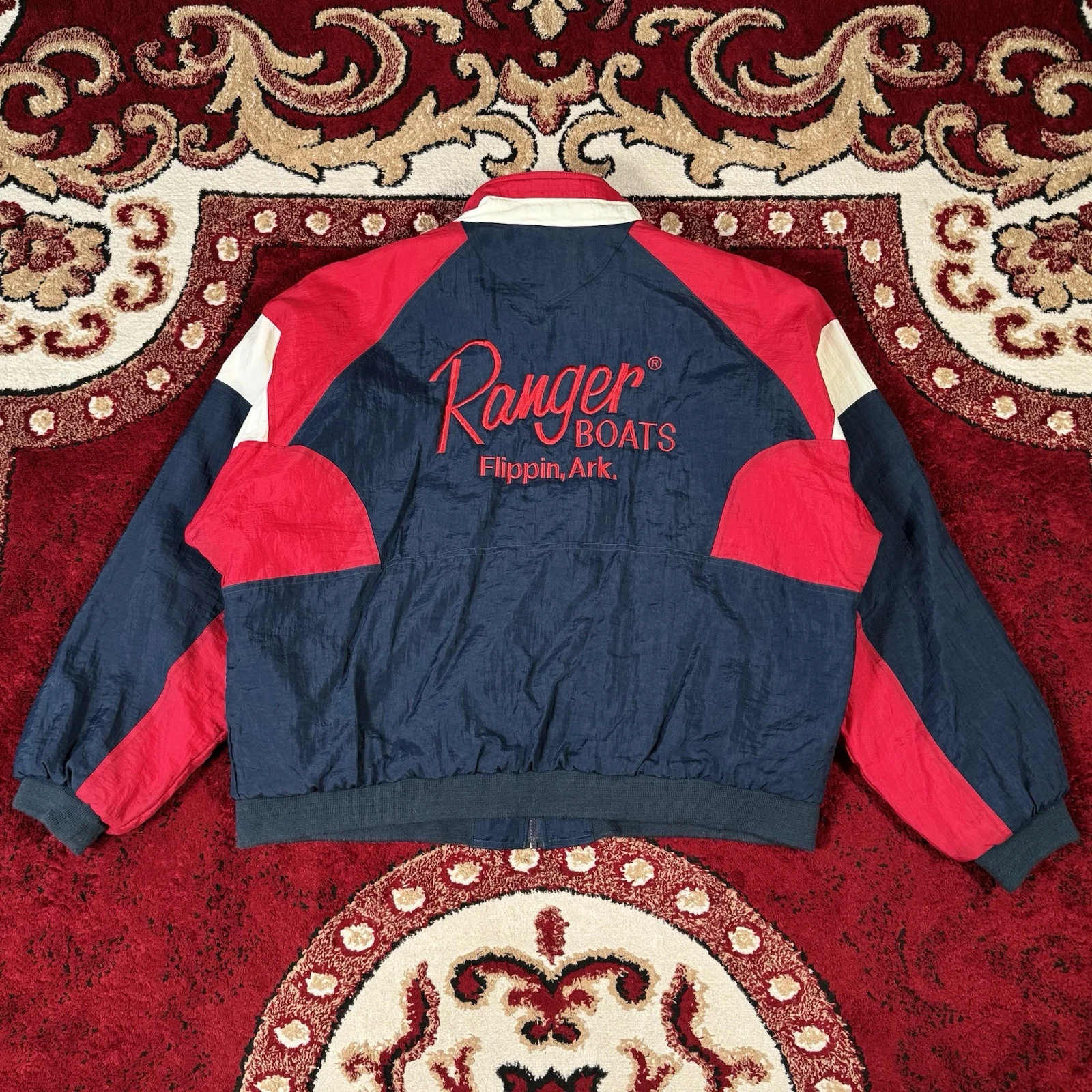 Vintage 90s Swingster Ranger Boats Windbreaker Puffer Quilted Jacket Size XXL