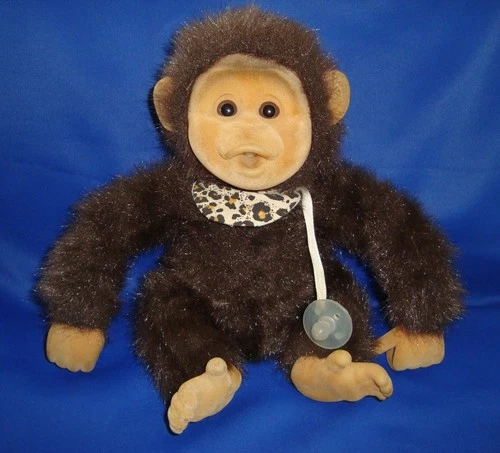 Little Monkey Lost with Soother, squeeker, & Bib Hosung Monkey 10" plush