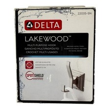 Delta Lakewood Bath Robe Hook 22035-SN With S...