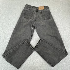 Vintage Levis 550 Orange Tab Jeans Mens 29x32 Black Relaxed Fit Tapered Leg 1995