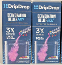 set of 2 - DripDrop Electrolyte Drink Mix Variety Pack 8 Count Each Exp 2027