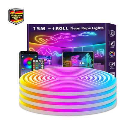 AILBTON 15m Neon Led Streifen App Steuerung Musik Sync Gaming LED Streifen Licht