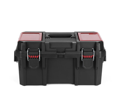Hyper Tough 16-inch Toolbox, Plastic Tool and Hardware Storage, Black
