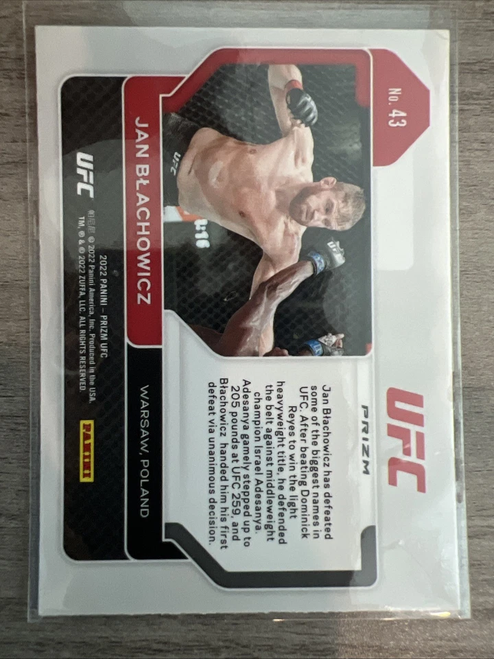 2022 Panini Prizm UFC - Jan Blachowicz #43 Pink Ice Prizm - Image 2 of 2