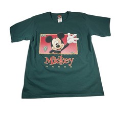Vtg Disney Mickey Mouse Unlimited T Shirt XL Postcard Graphic Print Jerry Leigh 