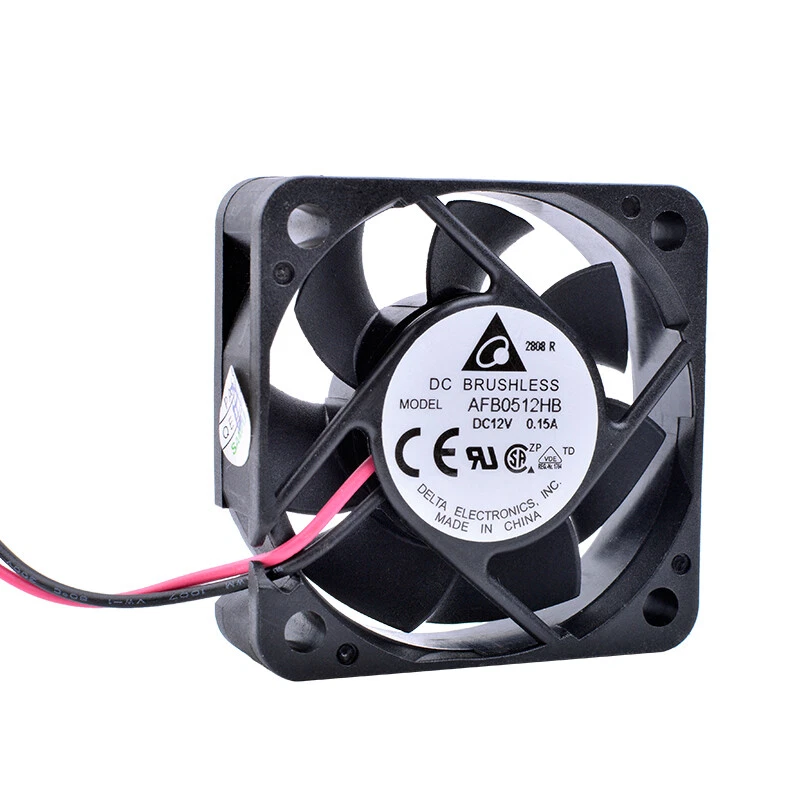 1PCS DELTA AFB0512HB DC 12V 0.15A 2pin Cooling Fan 5015 50x50x15mm Fast Shipping - Image 2 of 3