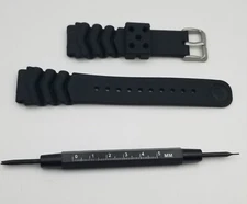SEIKO Rubber Strap for SKX007 Divers Watch 22mm Z22 Black