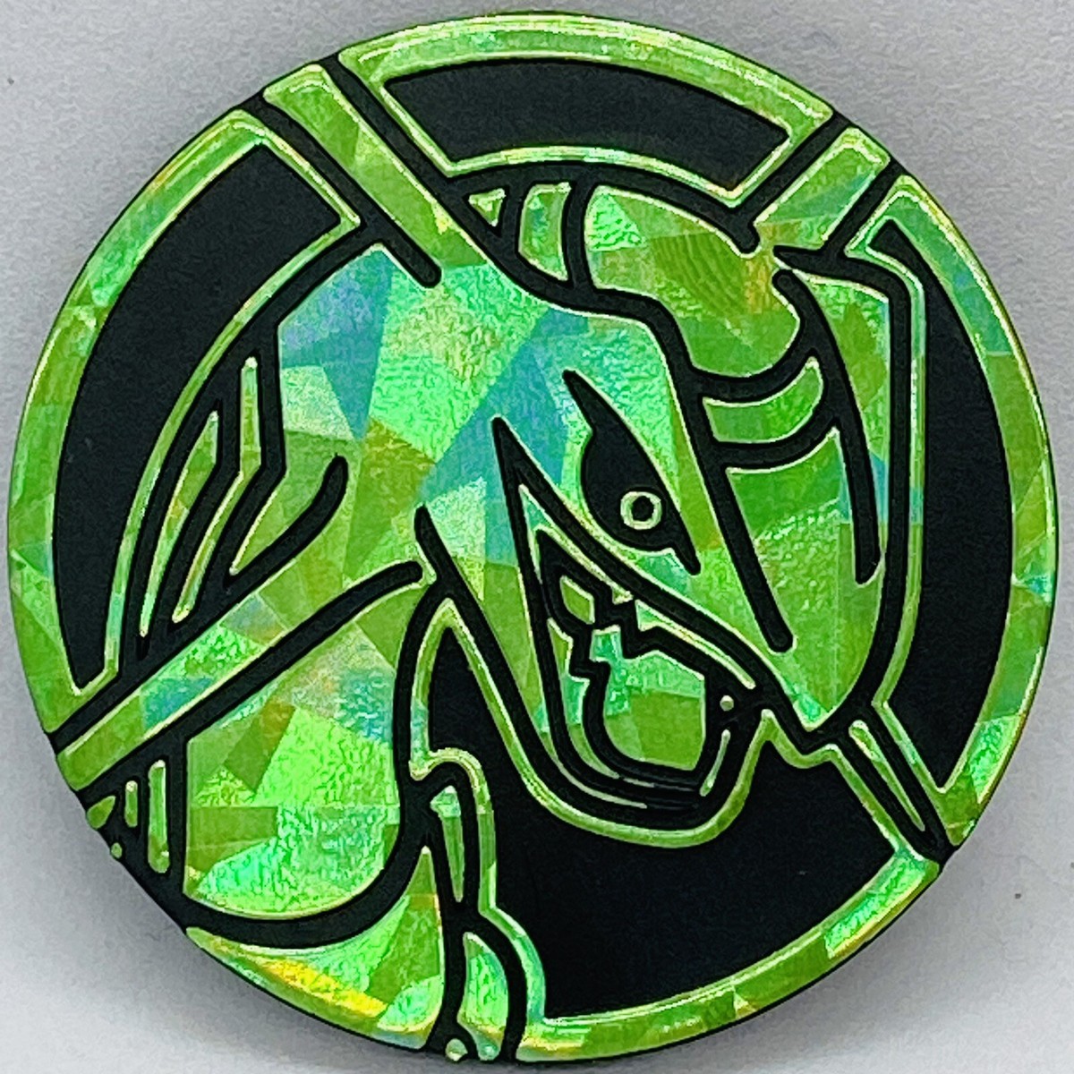 Pokemon Trading Card Games Rayquaza Green Plastic Coin