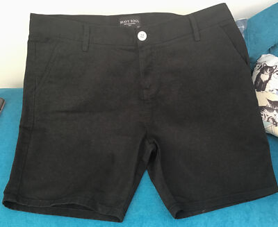 Brave soul London size XL men's black cargo shorts 100% cotton