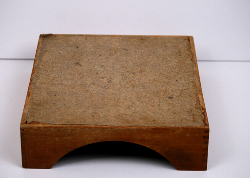 Vintage MCM Mid Century Modern Dove Tail Solid Wood Paper Bin Desk Accessory - Picture 5 of 5