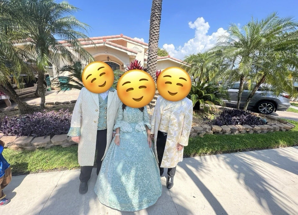 Colete fantasia masculino estilo vitoriano 2 peças e casaco longo tamanho extra grande - Imagem 2 de 4