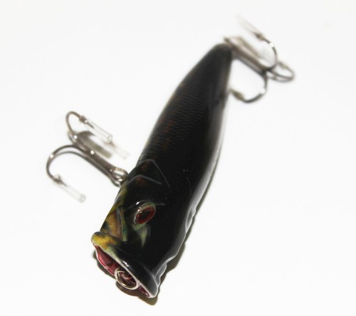 Señuelo Verde Blanco Original Superficie Topwater Negro Boca Grande Bajo Rana Popper - Imagen 3 de 4