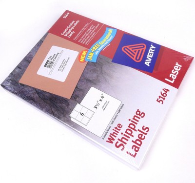 Avery 5164 White Shipping Labels 3-1/3x 4