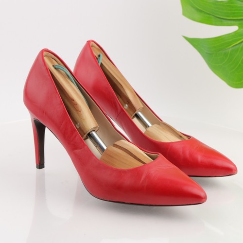 Cole Haan Women's Quincy Pump 95mm Size 11 Red Leather Pointy Heels Comfy  Chic | eBay