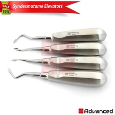 Set Of 4 Elevators Root Tip Dentist Syndesmotome Extraction Instruments