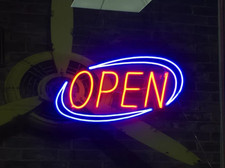 US STOCK 14" Open Beer Shop Acrylic Neon Sign Light Lamp Decor Poster Cave JY