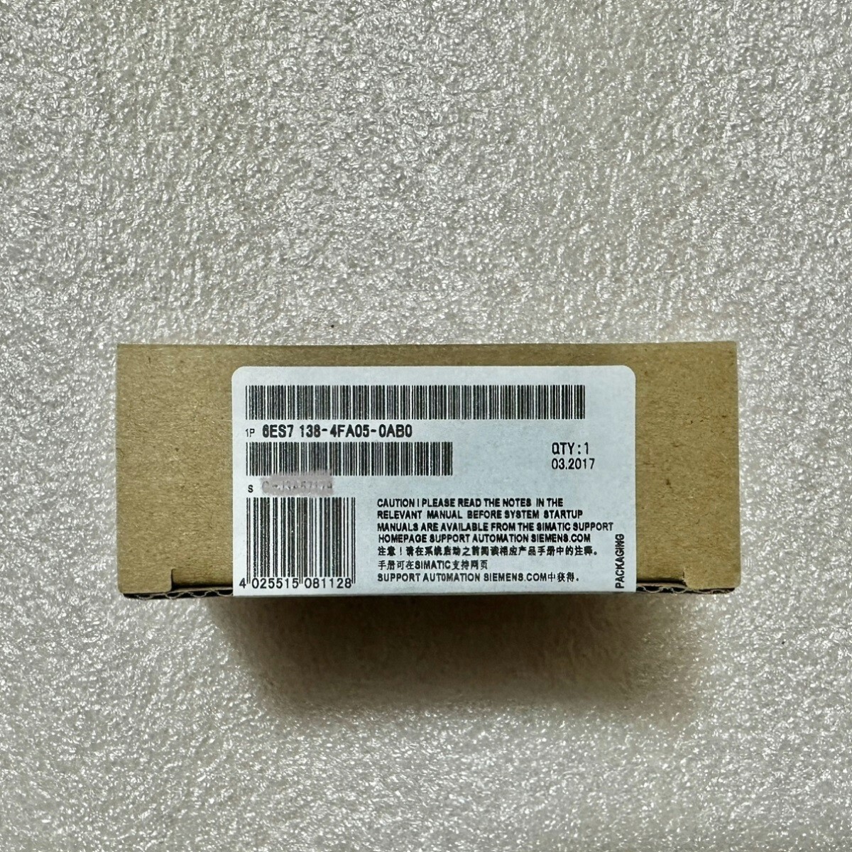 1PZ NUOVO Modulo PLC Siemens 6ES7138-4FA05-0AB0 6ES7