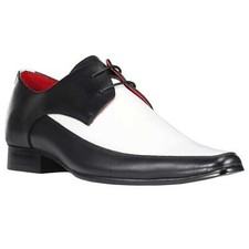 MADCAP MENS MOD RETRO 60s 70s Black/White JAM GIBSON SHOES Winklepickers WELLER